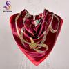 [BYSIFA] China Style Blue White Silk Scarf Cape  New Design Ladies Muslim Head Scarf Printed Fashion Accessories Satin Scarf