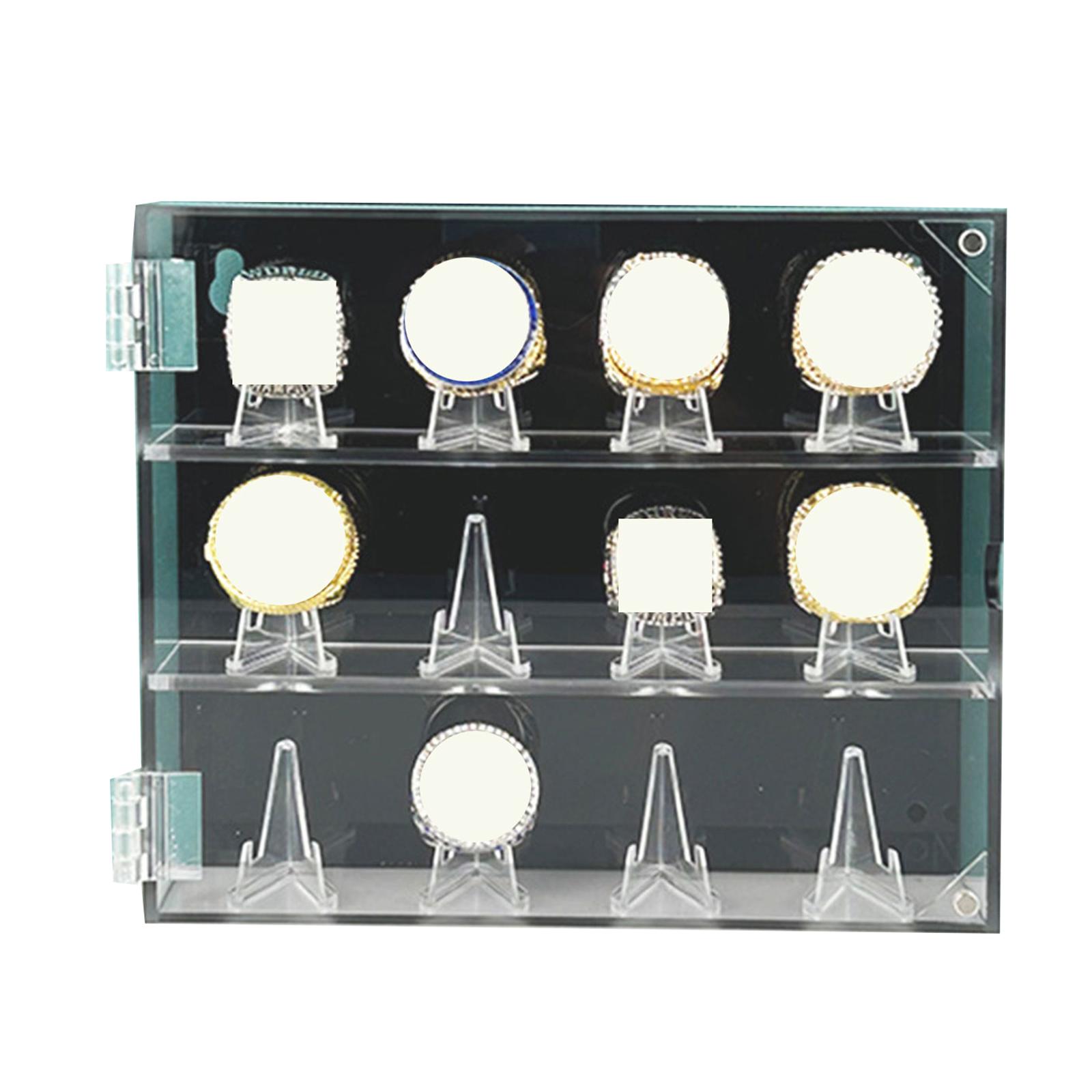 

Clear Acrylics Rings Display Box for Championship Rings Wall Mounted Box for Sports Collectibles Easy Installation