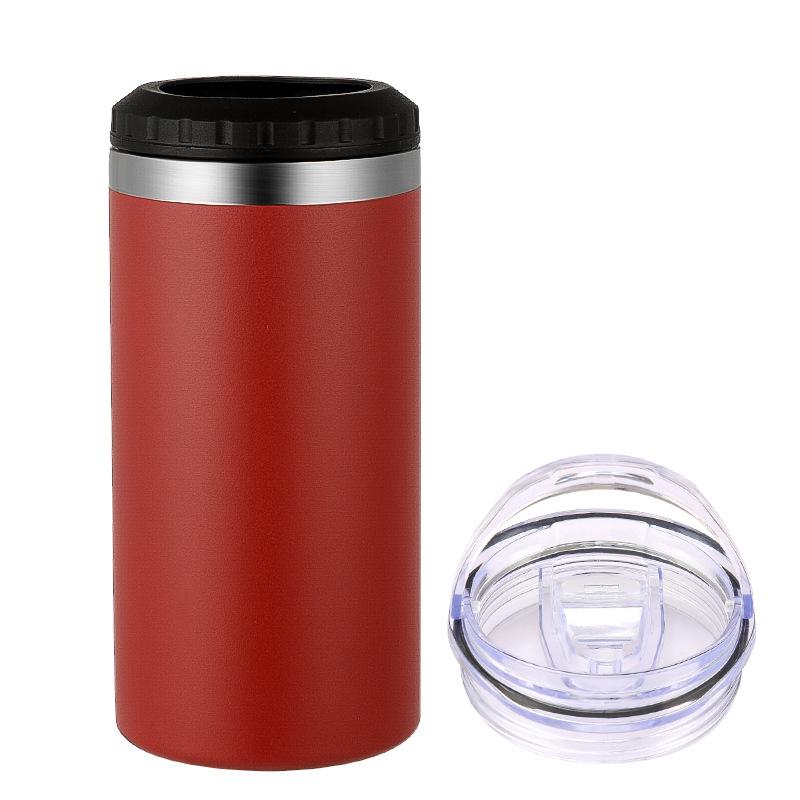 16Oz Cold Insulation Tank 304 Stainless Steel Double Cover Vacuum Spraying Car Cup, Portable Outdoor Beer Cup