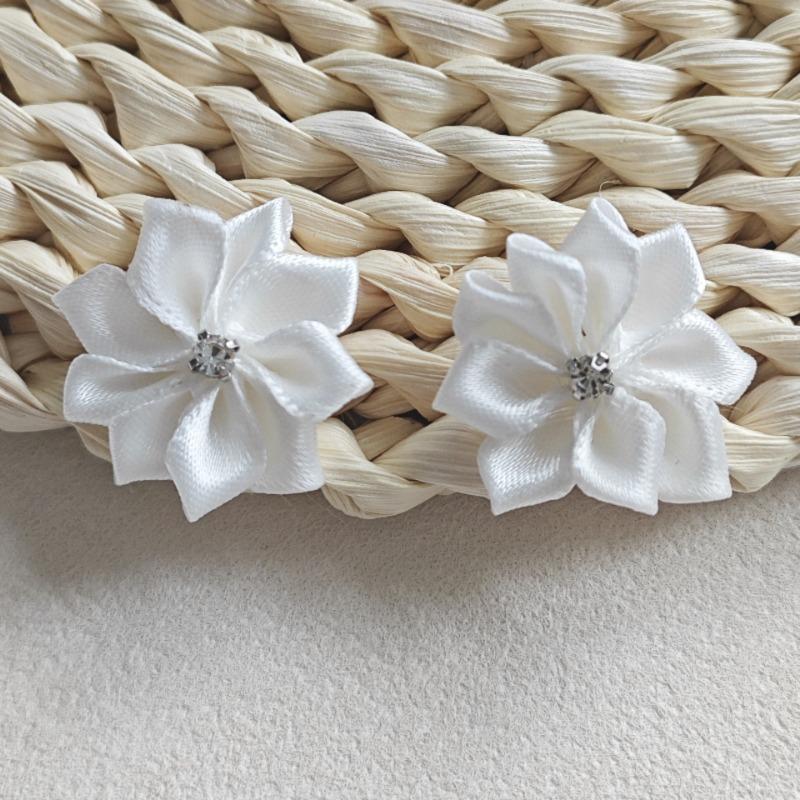 Cm Strass Polyesterband Handgenähte Stoffblume DIY-Accessoire für Kleidung Kopfbedeckung