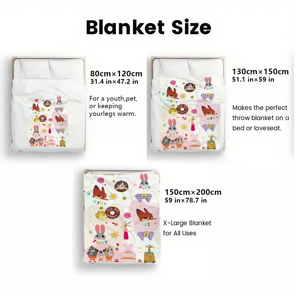 Cute Cartoon Thin Flannel Blanket for Bedrooms,Living Rooms,Sofas Blankets,Lunch Breaks,Picnics,blankets Fluffy