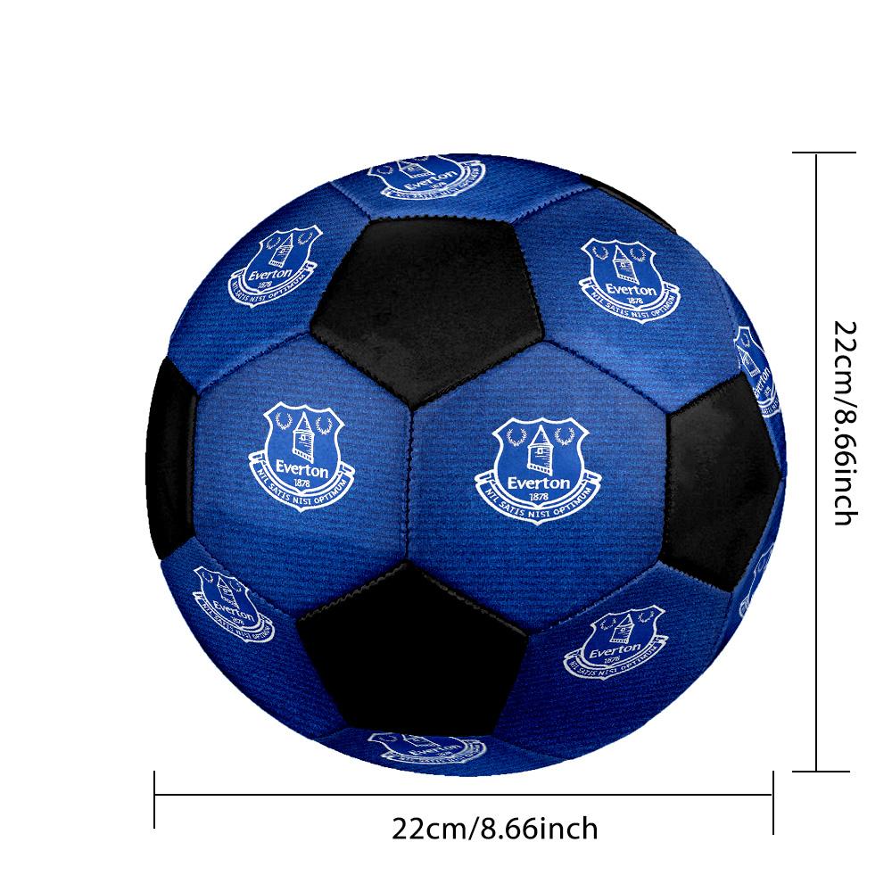 Everton Indoor Soccer Ball Colorful All Ages Size 5 Machine Stitched PVC Competition Ready Durable High-Bounce
