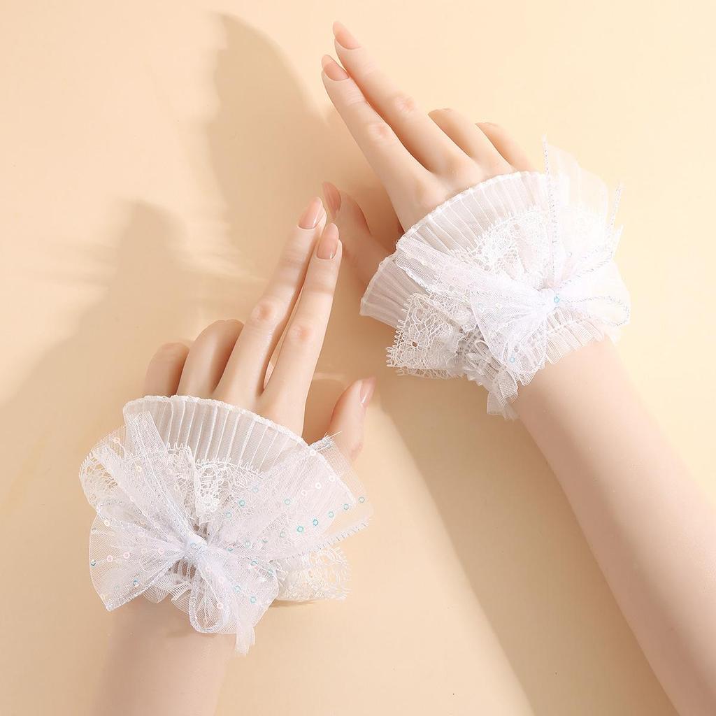 Lolita Damen Spitzen Ärmelstulpen mit dekorativen Manschetten