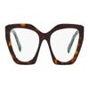 Simple and Fashionable Plate Irregular Shape Optical Frame Women's Tortoise Shell Color