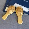 Bamboo Wood Air Cushion Detangling Hairbrush with Sandalwood Comb for Scalp Massage