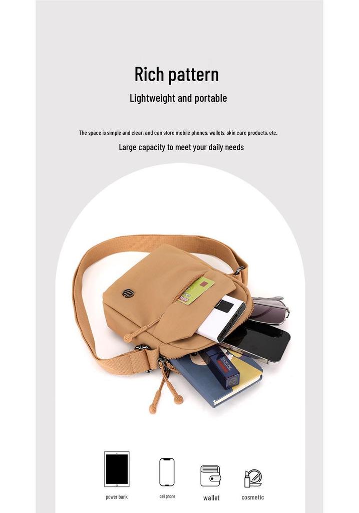 ChiBao Women's Summer Nylon Crossbody Bag - Lightweight, Wear-Resistant, Portable, Casual Small Square Bag.