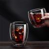 80ml/225ml/320ml Doppelwandiges Glas Tasse Kaffeetasse Hitzebeständig Teetasse Latte Mocha Kaffeetassen Wasserflasche Trinkgläser