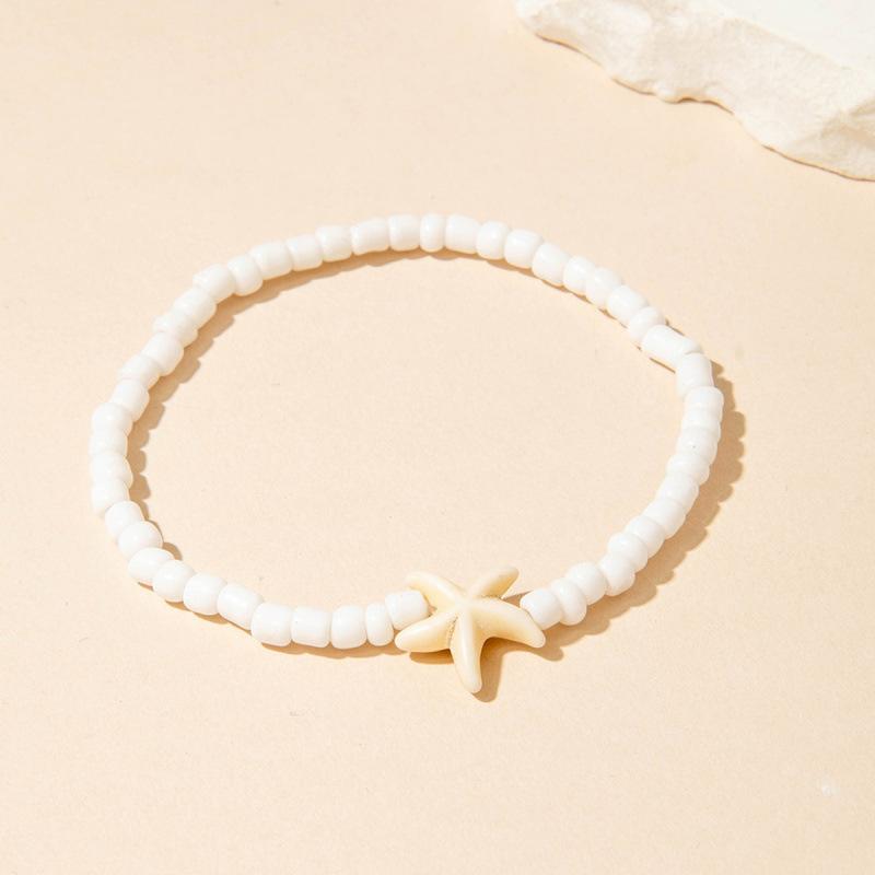 Accessories, Bohemian Colored Starfish Multi-Colored Beaded Stacked Ladies Bracelet