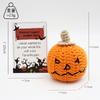 Handmade Knitted Halloween Pumpkin Doll With Card Home Decoration Crochet Positive Energy Pumpkin Dolls Room Christmas Gifts