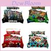 Set de așternuturi cu imprimeu digital Cartoon Roblox Minecraft Stil Desen Animat de Înaltă Calitate Culoare Albă
