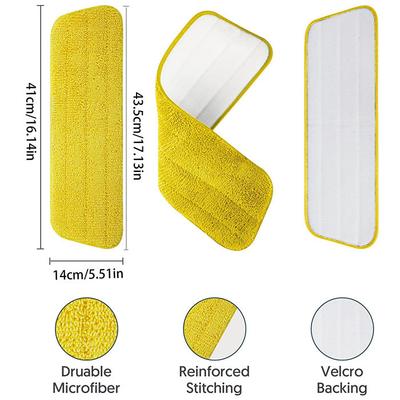 12 16 Inch Washable Microfiber Mop Replacement Pad Wet Dry Floor Cleaning Cloth for Swiffer Sweeper Spray Mop Accessories