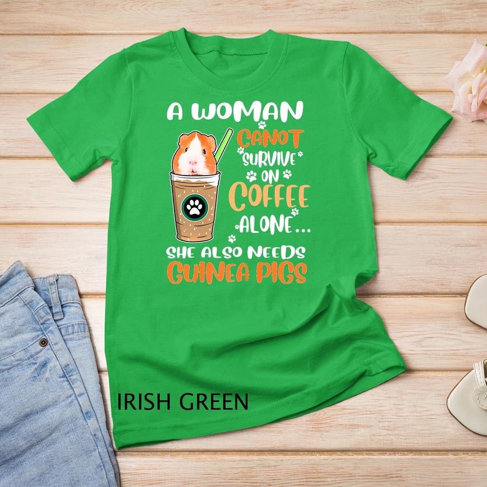 Womens Funny Coffee Guinea Pigs Woman T-shirt Unisex T-shirt 4 S
