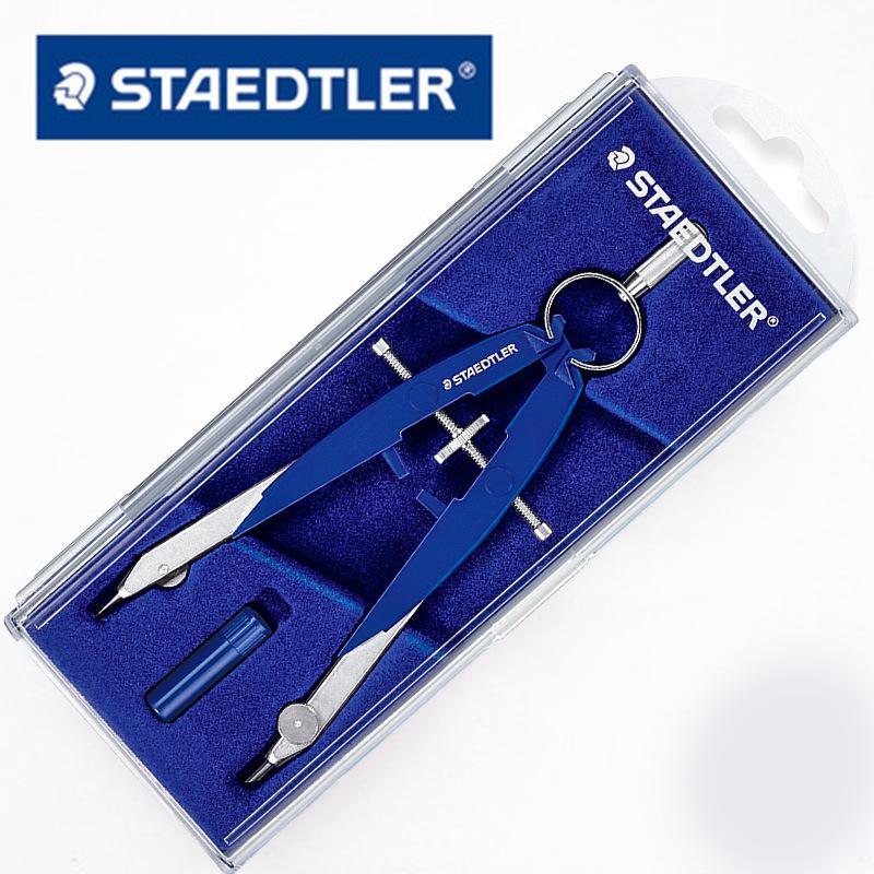 STAEDTLER 556 Drafting Compass - High-Precision Metal Design Blue-Green Medium Speed Compass