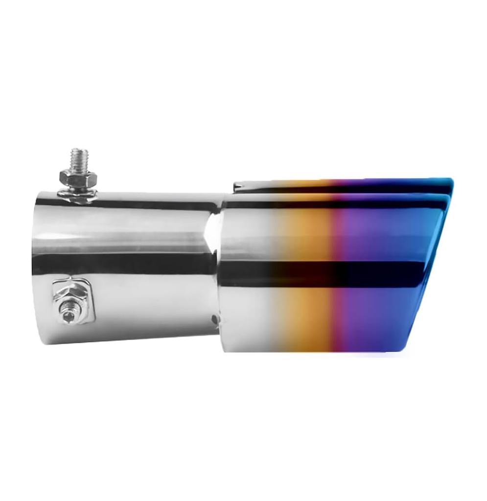 Srasakan Car Muffler Cutter, Straight Type, 2 Openings, 2.5 Inch Diameter, Exhaust Tip, Stainless