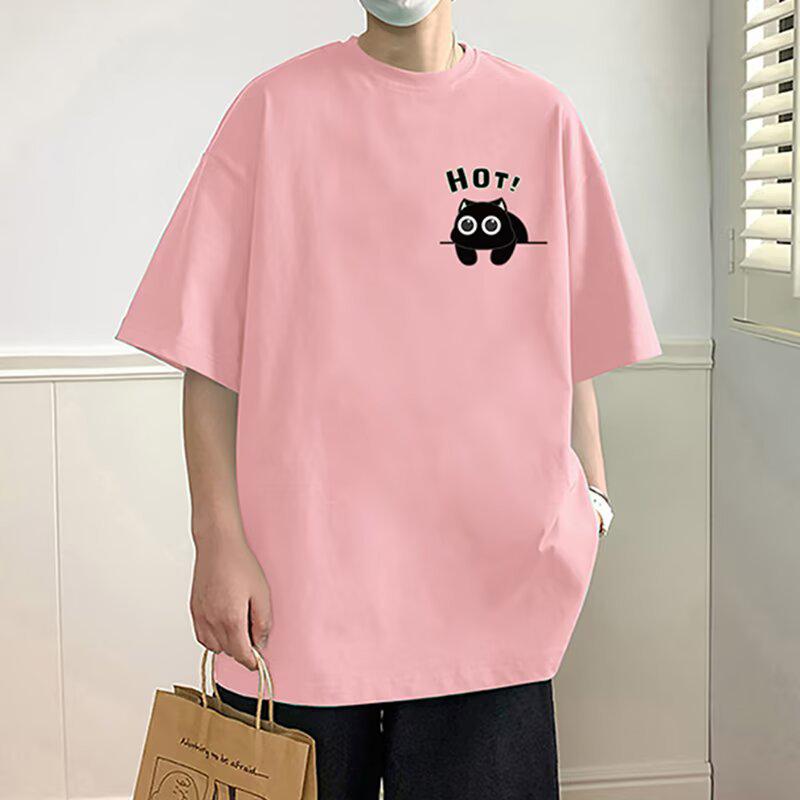 Men's Trendy Short-Sleeve T-Shirt: New Summer Style, Loose Fit, Versatile American Brand Casual Tee