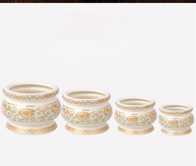 White Marble Buddhist Offering Set: Water Cup, Fruit Plate & Incense Burner.