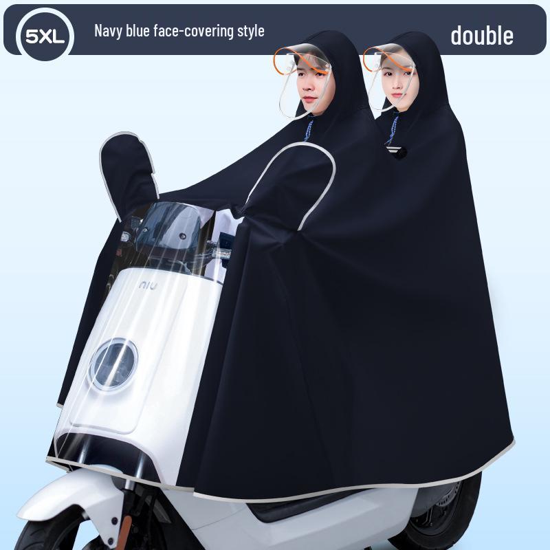 Unisex Electric Car Raincoat: Long, Full-Body, Extra Thick, Waterproof Poncho for Motorcycle Use
