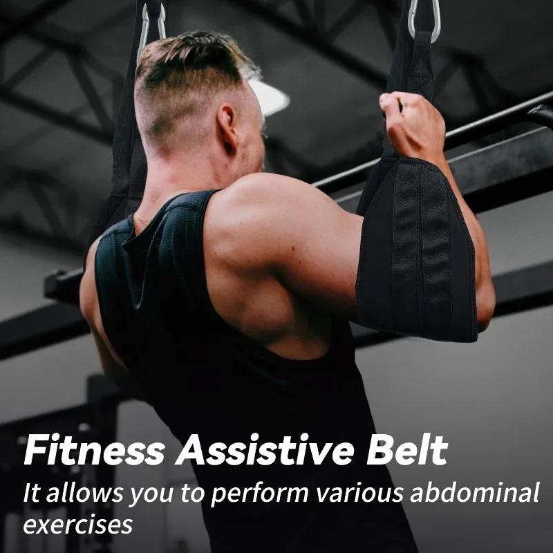 Fitness AB Sling Straps Suspension Rip-Resistant Heavy Duty A Pair for Pull Up Bar Hanging Leg Raiser Gym Home Fitness Equipment