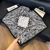 70x70cm Lightweight Cotton Silk Square Scarf With Boho Floral Print Breathable Neck Wrap Women
