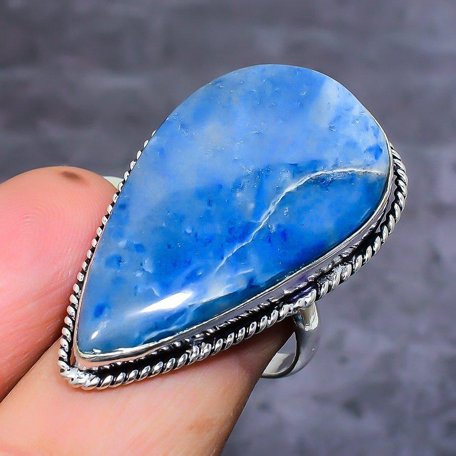 Owhyee Opal Gemstone 925 Sterling Silver Jewelry Ring Size 8.5
