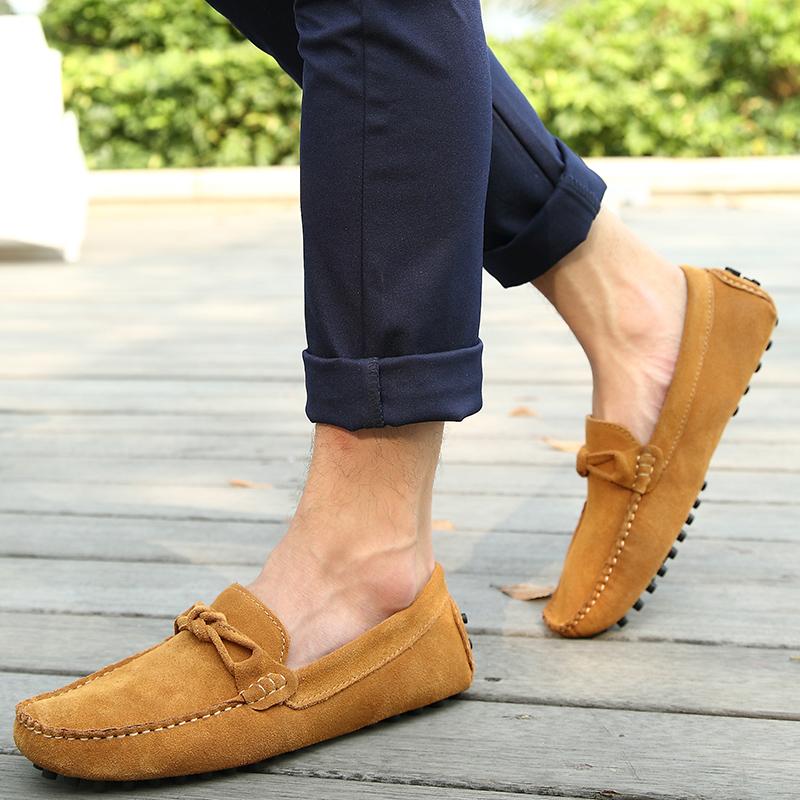 Fashion Men Casual Shoes Fashion Men Shoes Handmade Suede  Mens Loafers Bean Boots Moccasins Slip On Mens Flats Male Driving Shoes