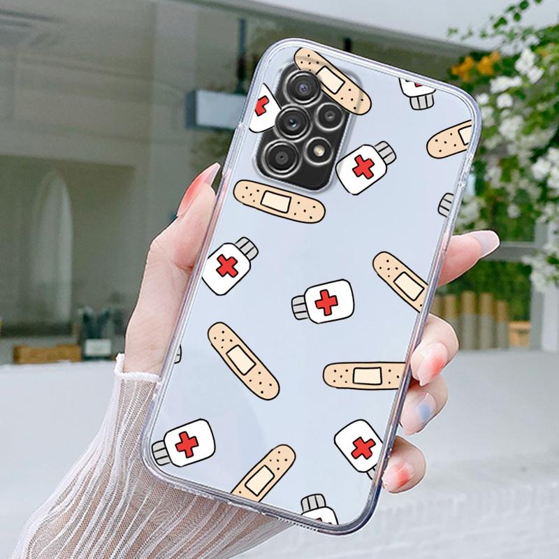Nurse Medical Medicine Health Case For Samsung A15 A13 A35 A55 A51 A71 A41 A31 A21S A05 A17 A23 A25 A33 A53 A73 5G A07 4G Cover