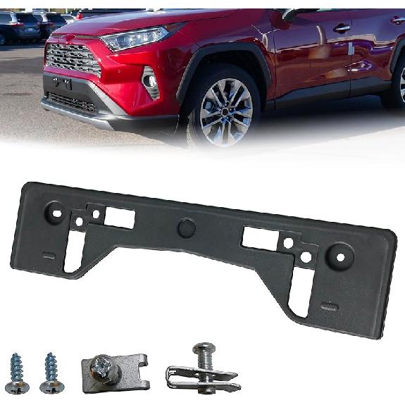 Кронштейн держатель рамки номерного знака переднего бампера подходит для Toyota RAV4 Замена 521140R120,TO1068154 For 2019-2023 RAV4
