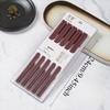 10 Pairs Chinese Chopsticks Black and Red Sushi Sticks Fast Food Noodles Chopsticks Korean Tableware Kitchen Supplies Cutlery