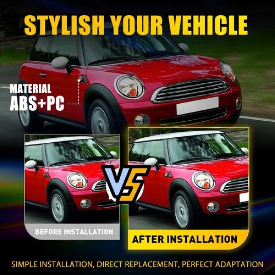 Clear Lens Side Marker Light Housings Waterproof For 2005-2013 Mini Cooper R56