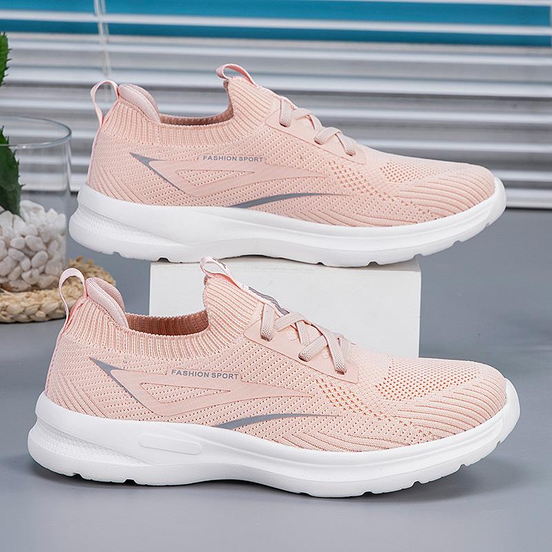 Fashion Autumn New Knitted Shoes Mom Shoes Connected Mail Order Sports Casual Shoes Ladies Casual Comfortable Single Shoes Men