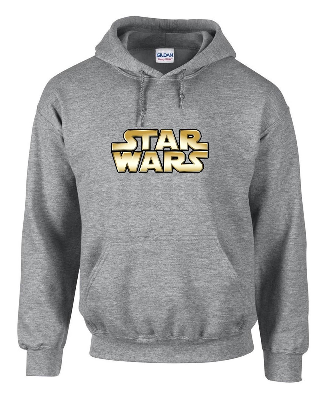 Star Wars Logo fun Graue Hoodies Kapuzenpullover -3062 -Grau XXXXL