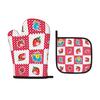 2pcs Oven Mitts And Pot Holders Strawberry Flower Heat Resistant Oven Mitts And Pot Holders Sets Suitable for Cooking, Home