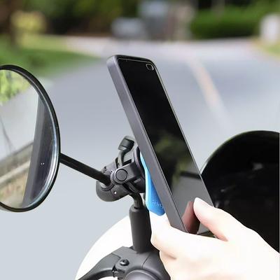 Support de téléphone pour vélo/moto à miroir - Installation rapide et sécurisée