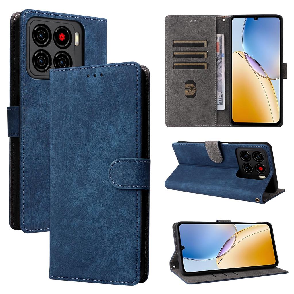 Flip Cover für ZTE Blade A56 PU-Leder Ganzkörperschutz [RFID-Blockierung] Handyhüllen Brieftaschenkoffer