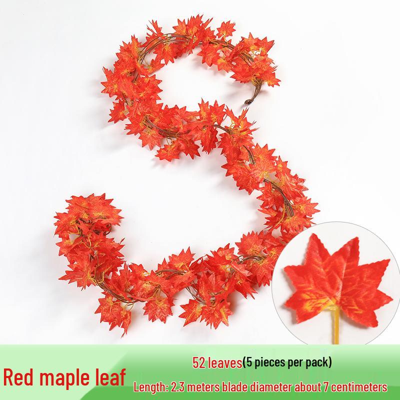 Rattan Vine Decorative Fake Leaves for Ceiling and Pipe Covering