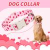 Dog Collar with Love Anti-Lost Pull Heart Pattern Adjustable Comfortable Neck Collar for Small Medium Large Dogs Pet Supplies