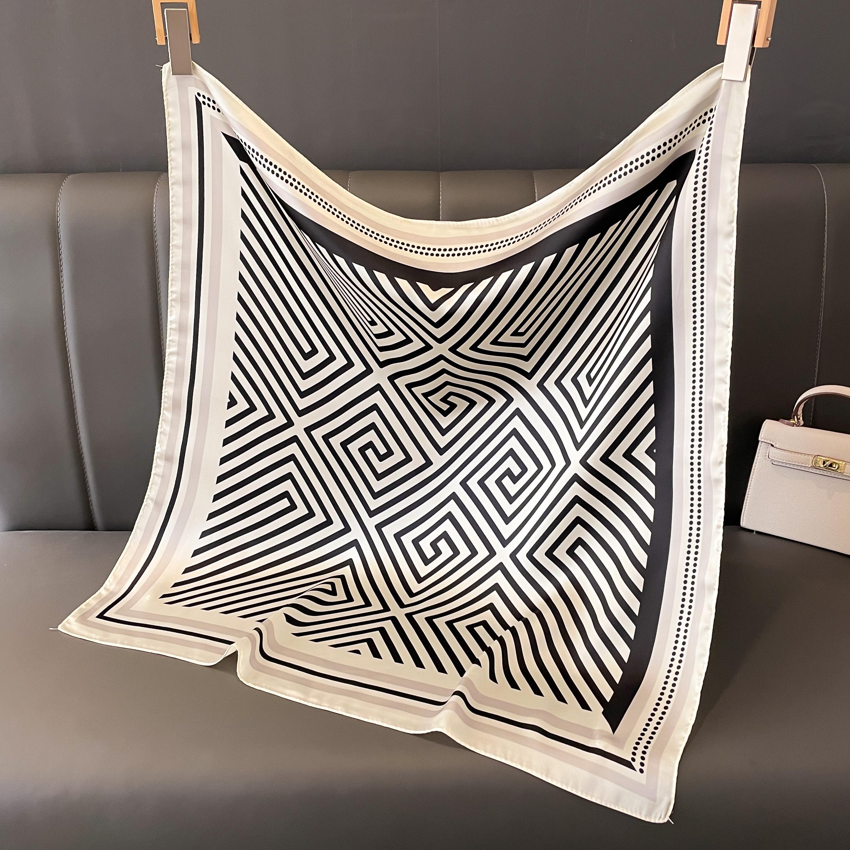 

2025 Розкішний Бренд Шовкова Квадратна Хустка в Клітинку Жіноча Атласна Хустка на Шию Зав язка для Волосся М яка Робоча Хустка Хіджаб Голова Жіночий Фуляр