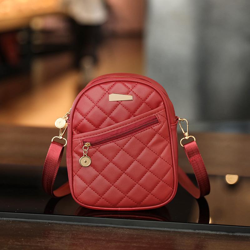 Women's Bag, Rhombus Women's Bag, Casual Backpack, Small Schoolbag, Shoulder Crossbody Mobile Phone Bag, and a Small Bag.