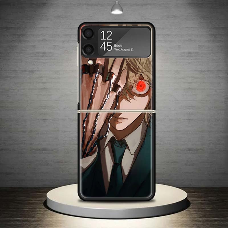 Huner X-Hunters Kurapika Phone Case For Samsung Galaxy Z Flip 7 6 5 4 3 5G Shockproof Cover Z Flip7 Flip6 ZFlip5 Flip3 Flip4 Lux