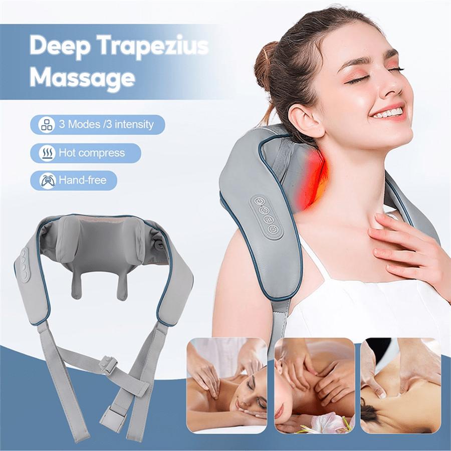 Portable Hot Compress Massager Shoulder And Neck Kneading Massage Electric Shawl Multifunctional Back Massage Instrument