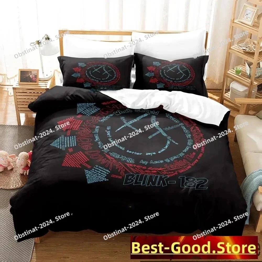 3D Fashion Blink-182 BAND LOGO Bedding Set Printed single Comforter Quilt Duvet Cover Pillow Case 3 Pieces Sets Kids Adult Size