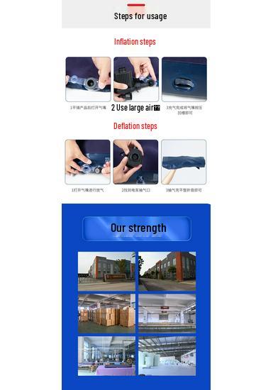 Portable Flocked Double Inflatable Mattress for Home & Camping