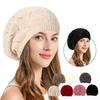 Mode Chapeau Beret Tricoté Couleur Unie pour Femmes Chapeaux Berets French Artist pour Dames Printemps Décontracté Berets Fins en Acrylique pour Femmes