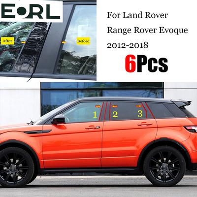 Neu Heiß 6 STK Glänzend Schwarz Poliert Säulenabdeckungen Für Land Rover Range Rover Evoque 2012 - 2018 Fensterzierleisten BC-Säulen-Aufkleber