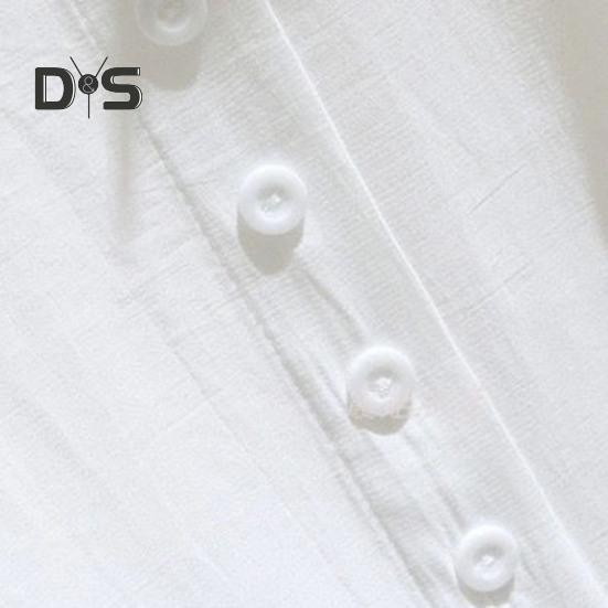 Ženy Léto Košile Topy Klopa Límec Halenka Polorukáv Jednobarevný Volný střih Knoflíky Dekor Pulovry Topy Pracovní párty Dovolená Topy