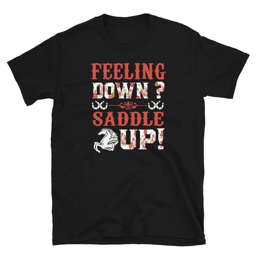 Feeling Saddle Horse Horseback Equestrian T-Shirt 4XL