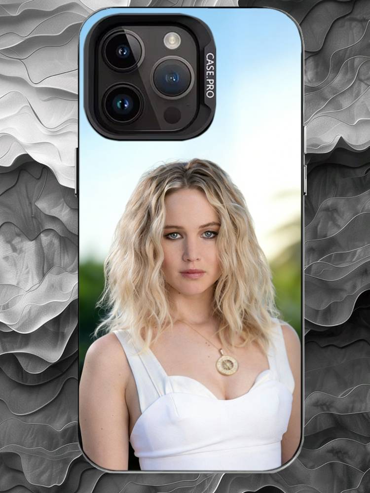 J-Jennifer Lawrence Phone Case For iPhone 17 16 15 14 13 12 11 Pro Max Plus Silver Matte Black Cover iPhone12PRO
