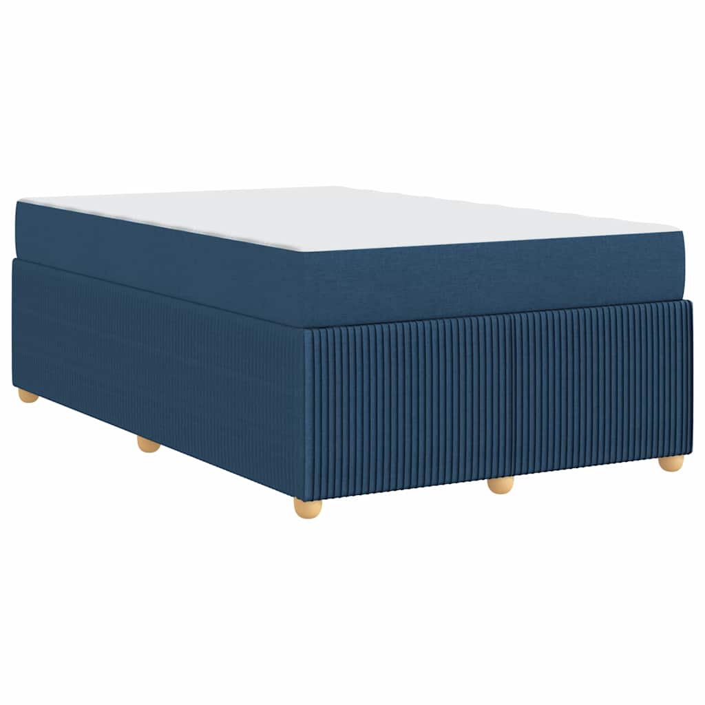 Bed Frame with Mattress Blue 120 x 190 cm Fabric