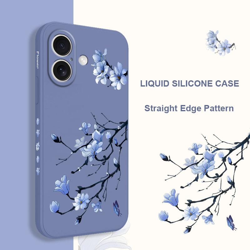 Blooming Orchid Phone Case For iPhone 17 17 Air 16 16e 15 14 13 12 11 Plus Pro Max Mini Silicone Cover