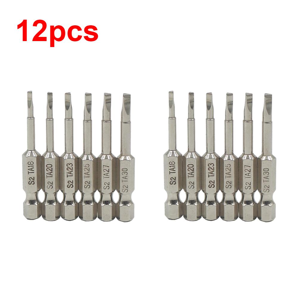 6/12pcs Magnetic Triangle Screwdriver Bits S2 Steel 1/4 inch Hex Shank Screwdriver Bit Set DIY Hand Tools